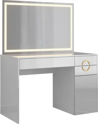 Obrázok produktu pre Toaletný stolík Vicco Adela, 115 cm s LED zrkadlom, biely vysoký lesk