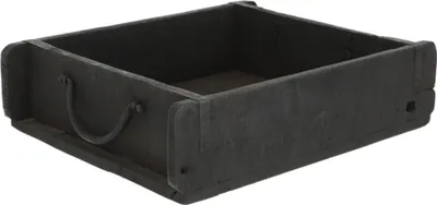 Produktbild von Novaliv Holzkiste Vintage Schwarz 30 x 25 x 8 cm Alte Ziegelform Holz Groß Allzweckkiste aus recyceltem Altholz Jede Form EIN Unikat – Vintage Kiste Deko