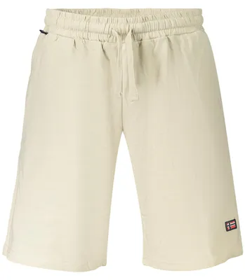 Produktbild von Bequeme beige Herren-Bermudahose mit Kordel und Taschen