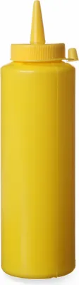 Produktbild von HENDI Spenderflasche für Sossen 35cl Gelb          gerade 55x205 mm