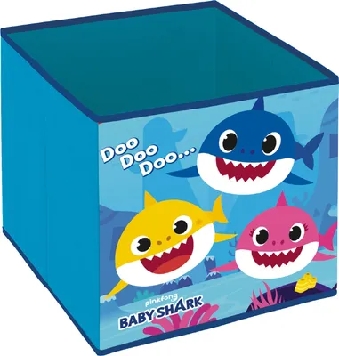 Produktbild von Hai Aufbewahrungsbox ohne Deckel stapelbar Spielzeugkiste Kiste Würfel Spielzeugbox Spielebox Toy Box Kinderzimmeraufbewahrung Haifisch Würfel