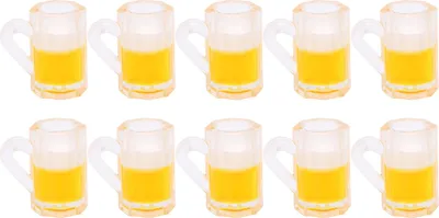Immagine prodotto di 10 pezzi 1:12 casa delle bambole birra modello miniatura bar tazza giocattolo decorazione accessoribirra con schiuma