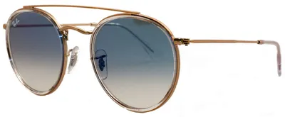 Produktbild von Ray-Ban ROUND DOUBLE BRIDGE, Erwachsener, Uni, Rund, Nicht-polarisierte Linse, Metall, Blau