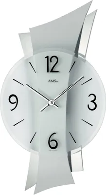 Produktbild von AMS Quarz-Wanduhr, Quarzwerk, 23x43x6cm, 9398
