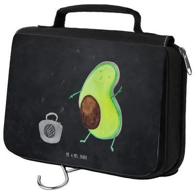 Produktbild von Mr. & Mrs. Panda Kulturbeutel Avocado Tanzen - Kreidetafel - Geschenk, kosmetiktäschchen, Party, Musik, Kulturtasche, Toilettentasche, Fröhlich, kulturtäschchen, Singen
