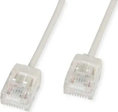 Produktbild von ROLINE UTP DataCenter Patchkabel Cat.6A (Class EA), LSOH, slim, extra kurzer Stecker, grau, 5 m