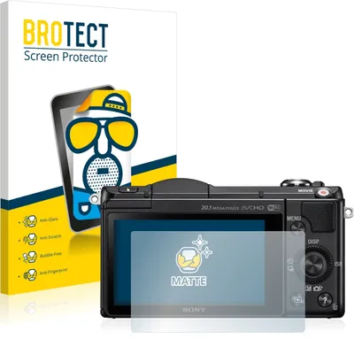 Produktbild von 2x BROTECT Schutzfolie für Sony Alpha 5000 (DSLR-A5000) Displayschutz Displayschutzfolie Folie Matt Entspiegelungsfolie