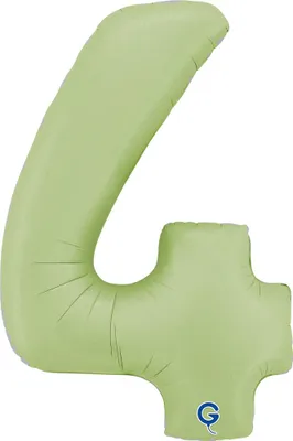 Zdjęcie produktu dla Balon Foliowy Cyfra 4, Satynowa Oliwkowa, 66 cm Grabo