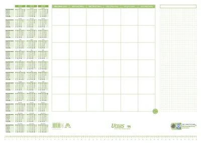 Produktbild von Ursus® Green 036447000 Podkładka do pisania - 525 x 375 mm, papier makulaturowy, 30 kartek
