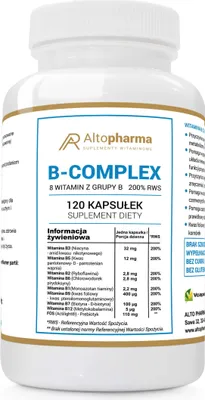 Produktbild von Altopharma B-Komplex Vitamin B 120 Kapseln.