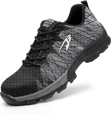 Produktbild von Herren- und Damen-Sicherheitsschuhe, Arbeitsschuhe, leicht, sportlich, atmungsaktiv, Schutzschuhe, Stahlkappen, Sportschuhe, rutschfeste Sport-Sicherheitsschuhe