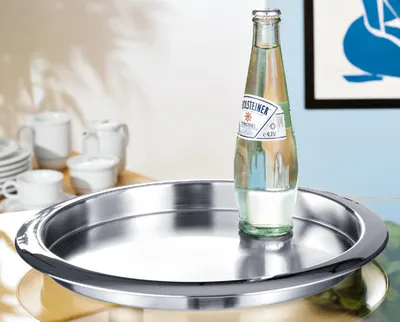 Produktbild von 1x Gläsertablett "Bandeja" 35 cm, rund,  Serviertablett,