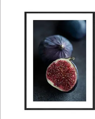 Produktbild von TPFLiving Kunstdruck LW-1571 (OHNE RAHMEN) Poster - Leinwand - Wandbild - Hochauflösender Giclée-Druck, langlebig und hochwertig - Obst - Feige und Blaubeeren -  - Größe: 60x80cm