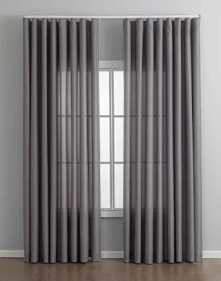 Produktbild von Vorhang Cationic mit Wellenband »Wien« HxB 245x300 cm Grau 1:2 Wellenband Bleibandabschluß Knitterarm Wellenfall 2025110
