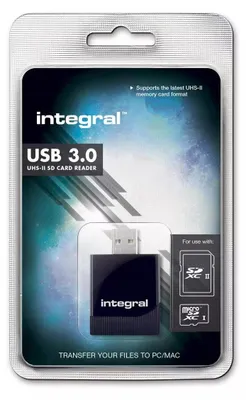 Obrázek produktu pro Integral INCRUSB3.0SDMSDU2, MicroSD (TransFlash), MicroSDHC, MicroSDXC, SD, SDHC, SDXC, 105 mm, 170 mm, 11 mm, 32 g, 0 - 60 °C