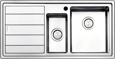 Immagine prodotto di Samet Lavello cucina SAXT332 2 vasche e gocciolatoio sinistro 100x50 cm