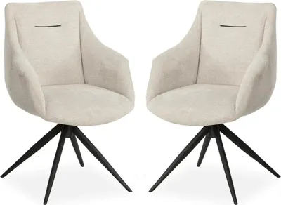 Produktbild von MX Sofa Colin – Esszimmerstühle – Beige – 2er-Set