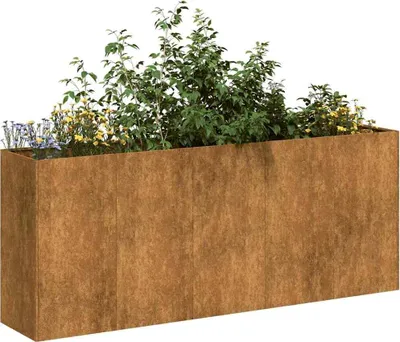 Obrázok produktu pre vidaXL Kvetináč Rusty 200x40x80 cm Oceľ odolná voči poveternostným vplyvom