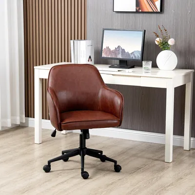 Produktbild von Bürostuhl höhenverstellbar Drehfunktion Braun Braun