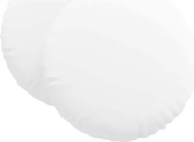 Produktbild von vidaXL Sitzkissen 2 pcs Weiß Ø60 x 21 cm Stoff