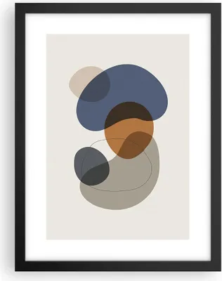 Produktbild von Gerahmtes Poster - Schwarzer Rahmen - Boho Flecken abstrakt - 30x40 cm - Wand Bild - Wanddeko - Wandbilder - Kunstposter - Wandposter - Bilderrahmen - Bilder - Kunstdruck - P2BPA30x40-4749