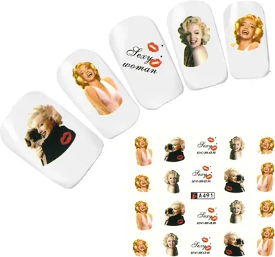 Produktbild von Tattoo Nail Art Marilyn Monroe Weltstars der 1950 er Nagel Sticker