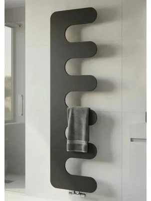 Produktbild von Rotheigner Designheizkörper SIGMA 1700 x 490 mm schwarz matt Anschluss Mittig unten