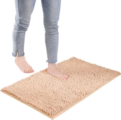 Obrázek produktu pro 2 kusy Protiskluzová koupelnová rohož 40x60 cm - toaletní rohožka Fluffy Floor Mat nebo koupelnová rohožka do sprchy, vany a na toaletu