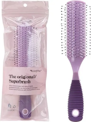 Image de INF Brosse de Massage Violette pour Cheveux - Démêlage et Stimulation