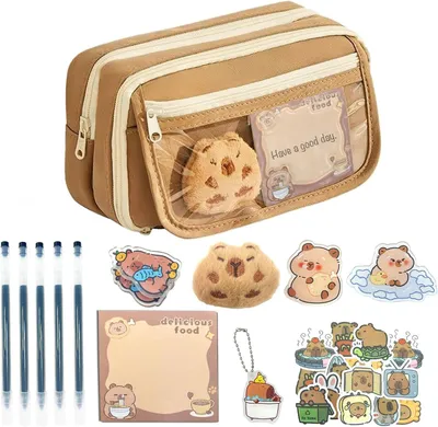Productafbeelding van Lieve Capybara Etui met Schoolbenodigdheden voor Kinderen