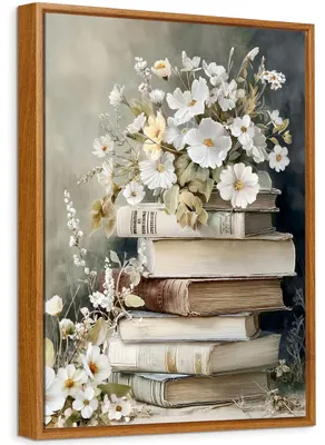 Obrázok produktu pre Moderný obraz s kvetinovým motívom, vintage štýl, plátno, 40x60 cm, vhodný do obývačky