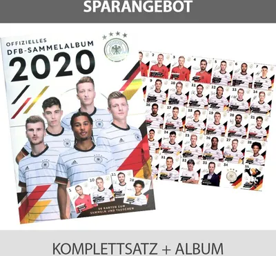 Produktbild von EM 2020 REWE Sammelkarten - 1 Komplettsatz + Album