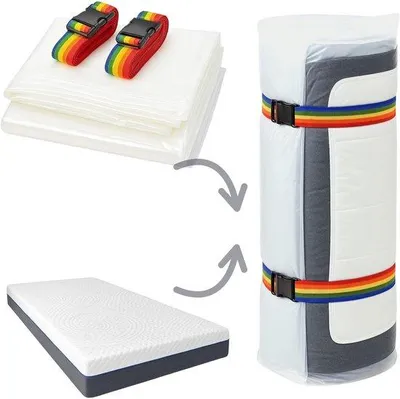 Produktbild von Aufhängedruckbeutel, platzsparend, transparent, 4er-Pack, 145x70cm, für Jacken