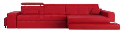 Produktbild von Möbel Ecksofa Leder Sofa Couch Polster Eck Sitz Wohnlandschaft L-Form Neu