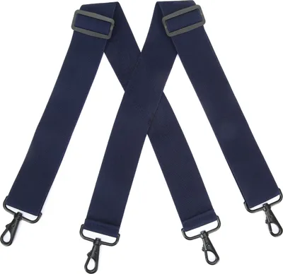 Produktbild von 5 cm Extra Breite Hosenträger 4 Haken Herren Blau