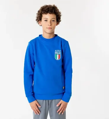 Immagine prodotto di Felpa Ufficiale FIGC Bambini – Taglia 140 - Maglione Squadra Azzurra Italia Calcio – Edizione Mondiali 2026