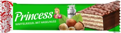 Produktbild von Princess Waffelriegel mit Haselnuss in Milchschokolade 40g