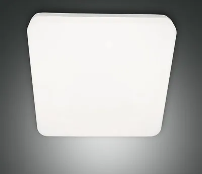 Produktbild von Fabas Luce LED Außen-Deckenleuchte Folk 60x280mm 27W Warmweiß IP65 Weiß HF-Sensor Bewegungsmelder