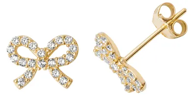 Produktbild von Schöne 9 Karat (375) Gold Damen - Paar Ohrstecker mit Zirkonia - 6mm*8mm; TRS27076