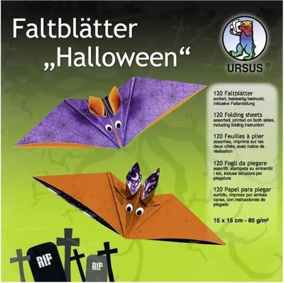 Produktbild von Faltblätter 'Halloween' 80g/qm 15x15cm VE=120 Blatt 10 Motive sortiert