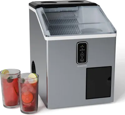 Zdjęcie produktu dla KlarsteinBullet Ice kostkarka do lodu, 15 kg lodu dziennie, kostki lodu i kruszony lód, stal nierdzewna