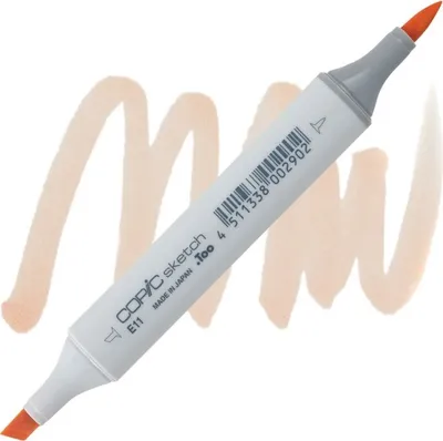 Immagine prodotto di COPIC Sketch pennello e scalpello bifacciale, E11 Bareley beige