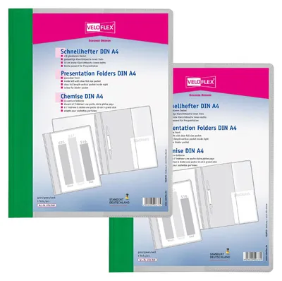 Produktbild von VELOFLEX - Schnellhefter DIN A4 PVC Grün 2 Stück