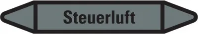 Produktbild von Dreifke® Aufkleber I RKZ-Etikett Steuerluft, grau/schwarz, für Ø 25-40mm, 154...