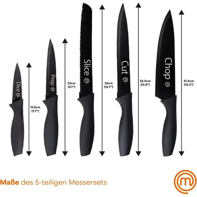 Obrázok produktu pre Sada nožov MasterChef (5 ks) – Captions Essentials EU