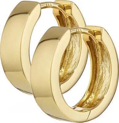 Paar 333 Gelbgold Klappcreolen Ohrringen 14,3 X 4,2mm Glänzend Quadratisch 4753