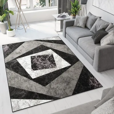 Produktbild von Tapiso Teppich DREAM Modern Creme Grau Schwarz Wohnzimmer  300 x 400 cm