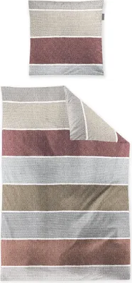 Produktbild von Irisette Seersucker Bettwäsche-Garnitur Easy 8608 Farbe rot Größe 135x200+80x80