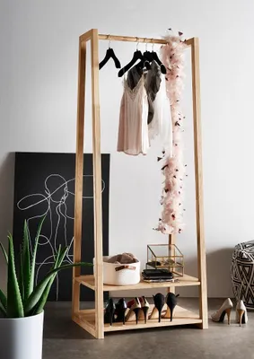 Produktbild von Garderobe 85x190cm 'Graz' Wildeiche geölt