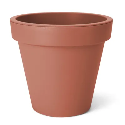 Produktbild von Kunststoff Pflanzkübel M rund Ø 38 cm - terracotta - Blumenkübel groß für Außen und Innen - Garten Pflanztopf